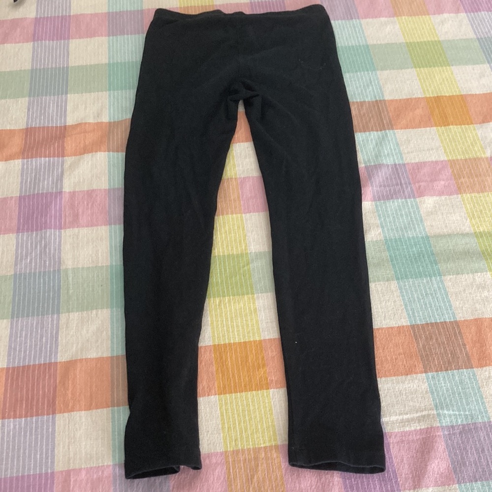 Cat & Jack medium size 7/8 solid black leggings - Picture 3 of 3